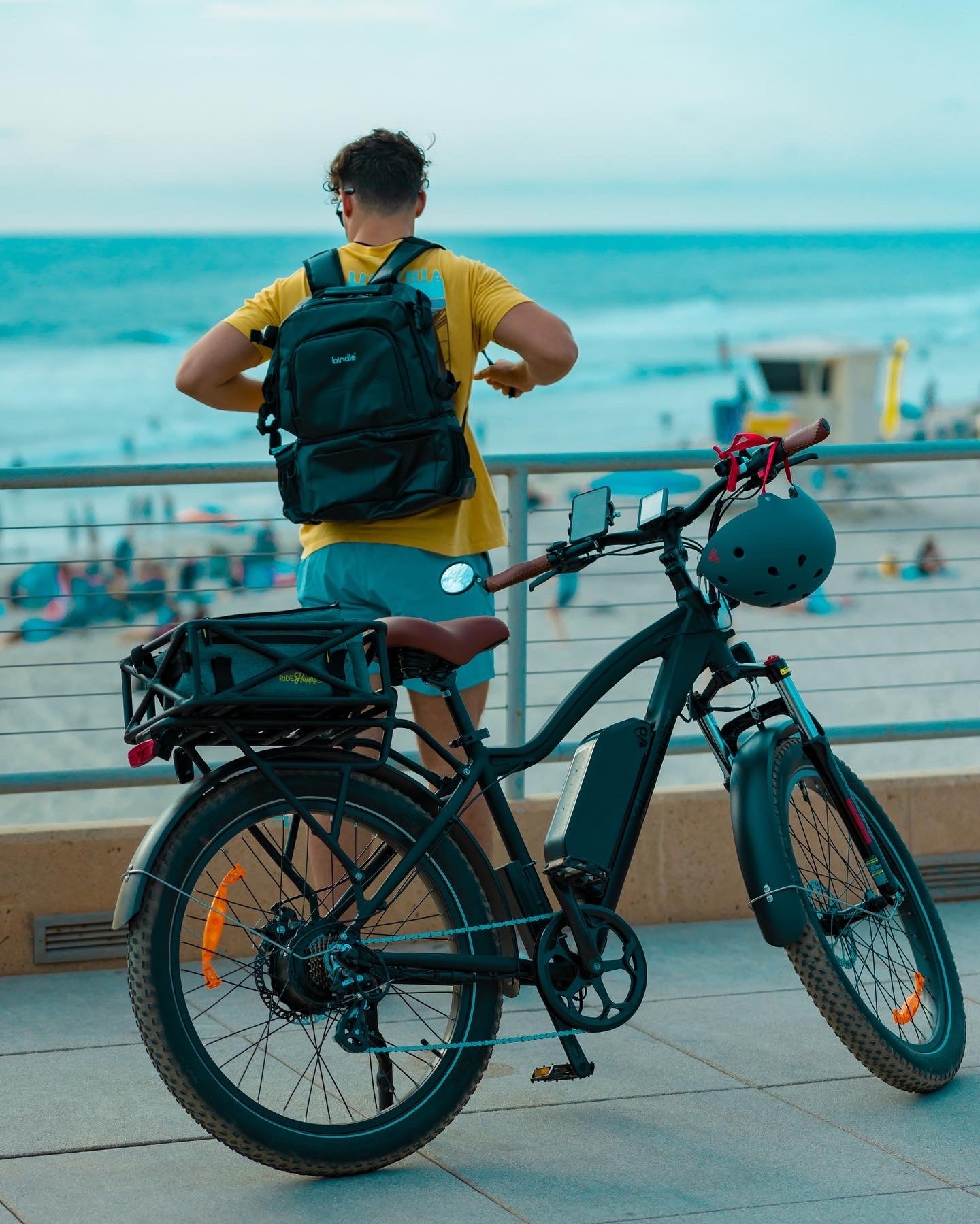 Teal bike online basket